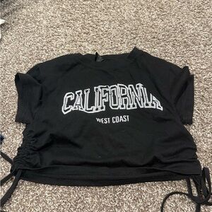 California West Coast Black Crop Top
